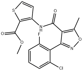 METHYL 3-((3-(2-CHLORO-6-FLUOROPHENYL)-5-METHYLISOXAZOL-4-YL)CARBONYLAMINO)THIOPHENE-2-CARBOXYLATE Struktur