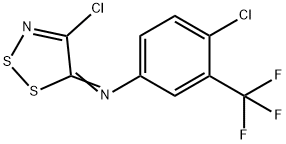 4-CHLORO-N-(4-CHLORO-5H-1,2,3-DITHIAZOL-5-YLIDEN)-3-(TRIFLUOROMETHYL)ANILINE Struktur