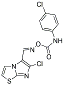 6-CHLORO-5-[(([(4-CHLOROANILINO)CARBONYL]OXY)IMINO)METHYL]IMIDAZO[2,1-B][1,3]THIAZOLE Struktur