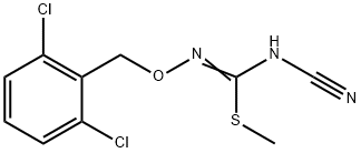 1,3-DICHLORO-2-[(([(CYANOIMINO)(METHYLSULFANYL)METHYL]AMINO)OXY)METHYL]BENZENE Struktur