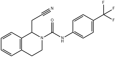 1-(CYANOMETHYL)-N-[4-(TRIFLUOROMETHYL)PHENYL]-3,4-DIHYDRO-2(1H)-ISOQUINOLINECARBOXAMIDE Struktur