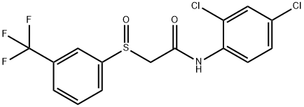 N-(2,4-DICHLOROPHENYL)-2-([3-(TRIFLUOROMETHYL)PHENYL]SULFINYL)ACETAMIDE Struktur