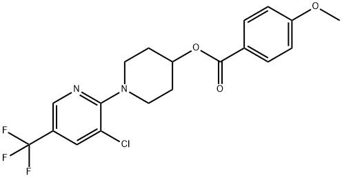 1-[3-CHLORO-5-(TRIFLUOROMETHYL)-2-PYRIDINYL]-4-PIPERIDINYL 4-METHOXYBENZENECARBOXYLATE Struktur