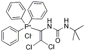 (1-([(TERT-BUTYLAMINO)CARBONYL]AMINO)-2,2-DICHLOROVINYL)(TRIPHENYL)PHOSPHONIUM CHLORIDE Struktur