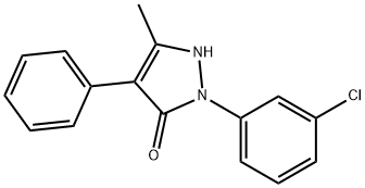 2-(3-CHLOROPHENYL)-5-METHYL-4-PHENYL-1,2-DIHYDRO-3H-PYRAZOL-3-ONE Struktur