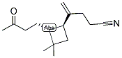 (2R,3S)-1,1-DIMETHYL-2-(3-OXOBUTYL)-3-(3-CYANO-1-METHYLENEPROPYL) CYCLOBUTANE Struktur