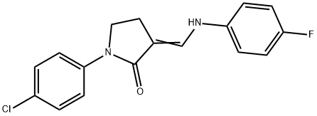 1-(4-CHLOROPHENYL)-3-[(4-FLUOROANILINO)METHYLENE]-2-PYRROLIDINONE Struktur