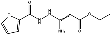 ETHYL 3-AMINO-3-[2-(2-FURYLCARBONYL)HYDRAZINO]ACRYLATE Struktur