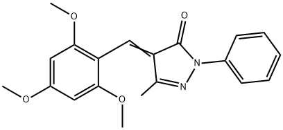 3-METHYL-1-PHENYL-4-((2,4,6-TRIMETHOXYPHENYL)METHYLENE)-2-PYRAZOLIN-5-ONE Struktur