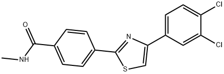 4-[4-(3,4-DICHLOROPHENYL)-1,3-THIAZOL-2-YL]-N-METHYLBENZENECARBOXAMIDE Struktur