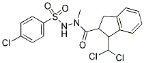 N'1-([1-(DICHLOROMETHYL)-2,3-DIHYDRO-1H-INDEN-2-YL]CARBONYL)-N'1-METHYL-4-CHLOROBENZENE-1-SULFONOHYDRAZIDE Struktur