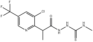 2-(2-[3-CHLORO-5-(TRIFLUOROMETHYL)-2-PYRIDINYL]PROPANOYL)-N-METHYL-1-HYDRAZINECARBOTHIOAMIDE Struktur