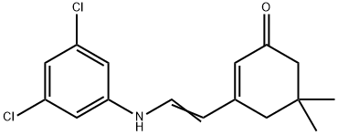 3-[2-(3,5-DICHLOROANILINO)VINYL]-5,5-DIMETHYL-2-CYCLOHEXEN-1-ONE Struktur