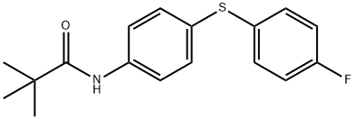 N-(4-[(4-FLUOROPHENYL)SULFANYL]PHENYL)-2,2-DIMETHYLPROPANAMIDE Struktur