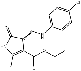 ETHYL 4-[(4-CHLOROANILINO)METHYLENE]-2-METHYL-5-OXO-4,5-DIHYDRO-1H-PYRROLE-3-CARBOXYLATE Struktur