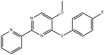 4-[(4-FLUOROPHENYL)SULFANYL]-2-(2-PYRIDINYL)-5-PYRIMIDINYL METHYL ETHER Struktur