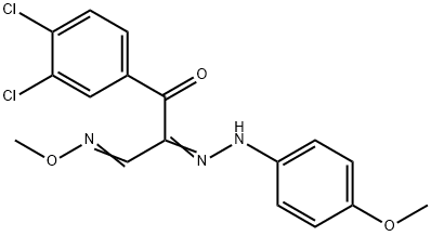 3-(3,4-DICHLOROPHENYL)-2-[2-(4-METHOXYPHENYL)HYDRAZONO]-3-OXOPROPANAL O-METHYLOXIME Struktur