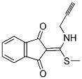 2-(METHYLTHIO(PROP-2-YNYLAMINO)METHYLENE)INDANE-1,3-DIONE Struktur