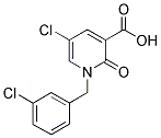 5-CHLORO-1-(3-CHLOROBENZYL)-2-OXO-1,2-DIHYDRO-3-PYRIDINECARBOXYLIC ACID Struktur