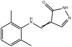 4-[(2,6-DIMETHYLANILINO)METHYLENE]-2,4-DIHYDRO-3H-PYRAZOL-3-ONE Struktur