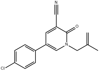 5-(4-CHLOROPHENYL)-1-(2-METHYL-2-PROPENYL)-2-OXO-1,2-DIHYDRO-3-PYRIDINECARBONITRILE Struktur