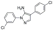 1-(3-CHLOROPHENYL)-4-(4-CHLOROPHENYL)-1H-PYRAZOL-5-AMINE Struktur