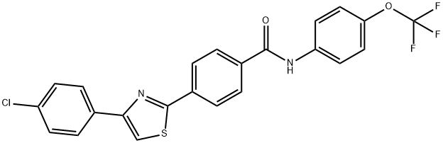 4-[4-(4-CHLOROPHENYL)-1,3-THIAZOL-2-YL]-N-[4-(TRIFLUOROMETHOXY)PHENYL]BENZENECARBOXAMIDE Struktur