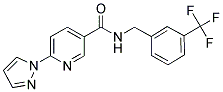 6-(1H-PYRAZOL-1-YL)-N-[3-(TRIFLUOROMETHYL)BENZYL]NICOTINAMIDE Struktur