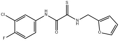 N-(3-CHLORO-4-FLUOROPHENYL)-2-[(2-FURYLMETHYL)AMINO]-2-THIOXOACETAMIDE Struktur