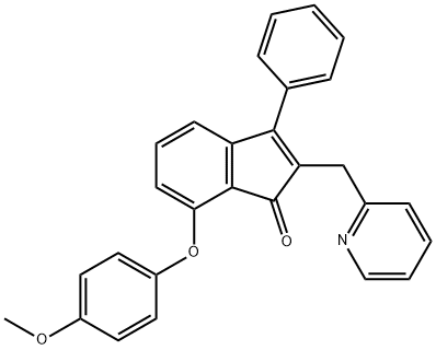 7-(4-METHOXYPHENOXY)-3-PHENYL-2-(2-PYRIDINYLMETHYL)-1H-INDEN-1-ONE Struktur