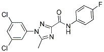 1-(3,5-DICHLOROPHENYL)-N-(4-FLUOROPHENYL)-5-METHYL-1H-1,2,4-TRIAZOLE-3-CARBOXAMIDE Struktur