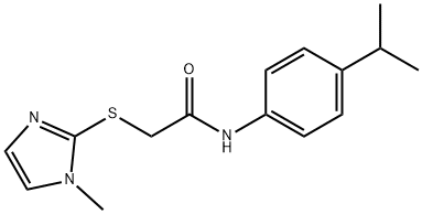 N-(4-ISOPROPYLPHENYL)-2-[(1-METHYL-1H-IMIDAZOL-2-YL)SULFANYL]ACETAMIDE Struktur