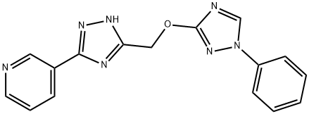 1-PHENYL-1H-1,2,4-TRIAZOL-3-YL [5-(3-PYRIDINYL)-1H-1,2,4-TRIAZOL-3-YL]METHYL ETHER Struktur