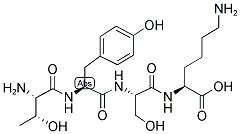 H-THR-TYR-SER-LYS-OH Struktur