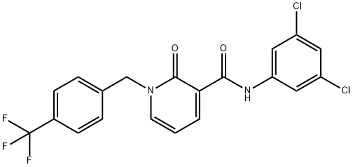 N-(3,5-DICHLOROPHENYL)-2-OXO-1-[4-(TRIFLUOROMETHYL)BENZYL]-1,2-DIHYDRO-3-PYRIDINECARBOXAMIDE Struktur