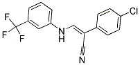 1-CYANO-1-(4-CHLOROPHENYL)-2-[[3-(TRIFLUOROMETHYL)PHENYL]AMINO]ETHENE Struktur