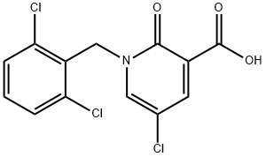 5-CHLORO-1-(2,6-DICHLOROBENZYL)-2-OXO-1,2-DIHYDRO-3-PYRIDINECARBOXYLIC ACID Struktur