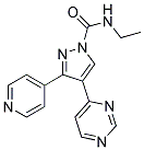 N-ETHYL-3-(PYRIDIN-4-YL)-4-(PYRIMIDIN-4-YL)PYRAZOLE-1-CARBOXAMIDE Struktur