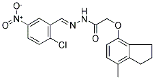 N'1-(2-CHLORO-5-NITROBENZYLIDENE)-2-[(7-METHYL-2,3-DIHYDRO-1H-INDEN-4-YL)OXY]ETHANOHYDRAZIDE Struktur