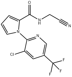 1-[3-CHLORO-5-(TRIFLUOROMETHYL)-2-PYRIDINYL]-N-(CYANOMETHYL)-1H-PYRROLE-2-CARBOXAMIDE Struktur