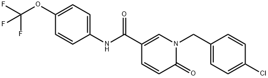 1-(4-CHLOROBENZYL)-6-OXO-N-[4-(TRIFLUOROMETHOXY)PHENYL]-1,6-DIHYDRO-3-PYRIDINECARBOXAMIDE Struktur