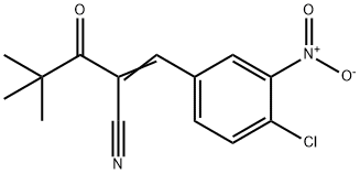 2-(2,2-DIMETHYLPROPANOYL)-3-(4-CHLORO-3-NITROPHENYL)PROP-2-ENENITRILE Struktur