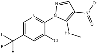 1-[3-CHLORO-5-(TRIFLUOROMETHYL)-2-PYRIDINYL]-N-METHYL-4-NITRO-1H-PYRAZOL-5-AMINE Struktur