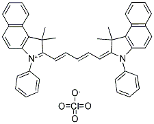 2-(5-(1,1-DIMETHYL-3-PHENYL-1H-2(3H)-BENZ<E>INDOLIDENE)-1,3-PENTADIENYL)-1,1-DIMETHYL-3-PHENYL-1H-BENZ<E>INDOLIUM PERCHLORATE Struktur