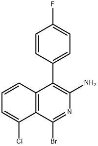 1-BROMO-8-CHLORO-4-(4-FLUOROPHENYL)-3-ISOQUINOLINAMINE Struktur