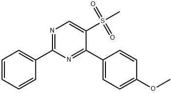 4-(4-METHOXYPHENYL)-2-PHENYL-5-PYRIMIDINYL METHYL SULFONE Struktur