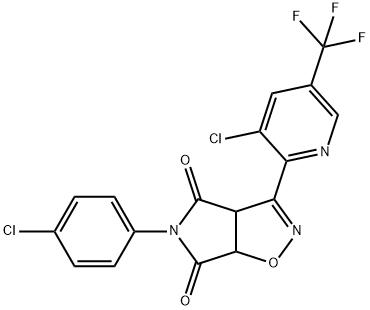 5-(4-CHLOROPHENYL)-3-[3-CHLORO-5-(TRIFLUOROMETHYL)-2-PYRIDINYL]-3AH-PYRROLO[3,4-D]ISOXAZOLE-4,6(5H,6AH)-DIONE Struktur