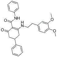 (6-((2-(3,4-DIMETHOXYPHENYL)ETHYL)AMINO)-2-OXO-4-PHENYLCYCLOHEX-1-ENYL)-N-BENZAMIDE Struktur