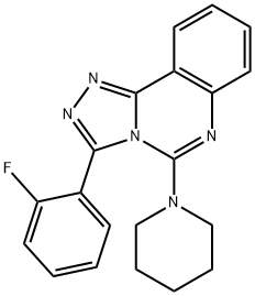 3-(2-FLUOROPHENYL)-5-PIPERIDINO[1,2,4]TRIAZOLO[4,3-C]QUINAZOLINE Struktur