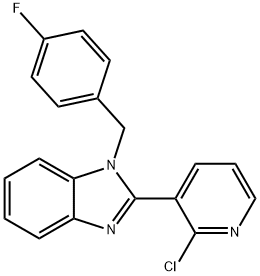 2-(2-CHLORO-3-PYRIDINYL)-1-(4-FLUOROBENZYL)-1H-1,3-BENZIMIDAZOLE Struktur